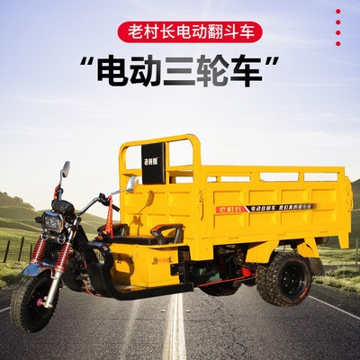 老村長(zhǎng)電動(dòng)自卸翻斗三輪車(chē)?yán)涊d貨電瓶車(chē)家用代步農(nóng)用電動(dòng)三輪車(chē)