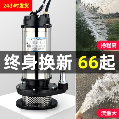 潛水泵220v污水泵家用抽水泵小型井水高揚程農(nóng)用灌溉排污泵抽水機