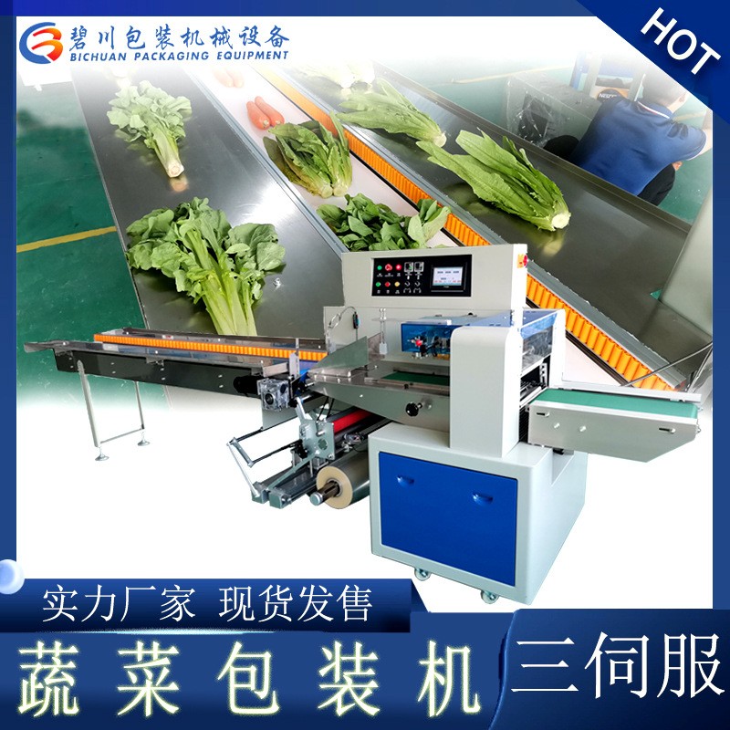 工廠直供蔬菜包裝機葉菜打包機商超稱重貼標(biāo)蔬菜包裝機械設(shè)備定制