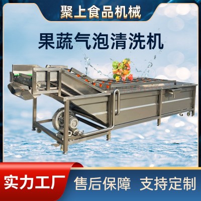 商用中藥材全自動噴淋洗菜機 韭菜去泥沙凈菜設(shè)備 白菜氣泡清洗機