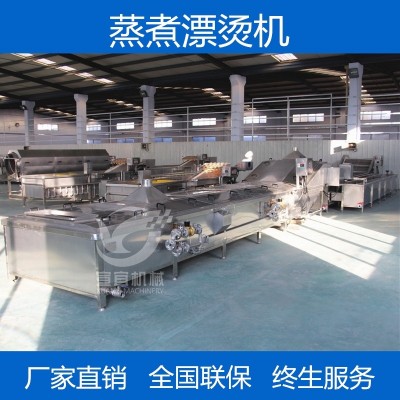專(zhuān)業(yè)生產(chǎn)大型米粉米線(xiàn)蒸煮漂燙機(jī) 全自動(dòng)粉絲粉條蒸煮漂燙流水線(xiàn)