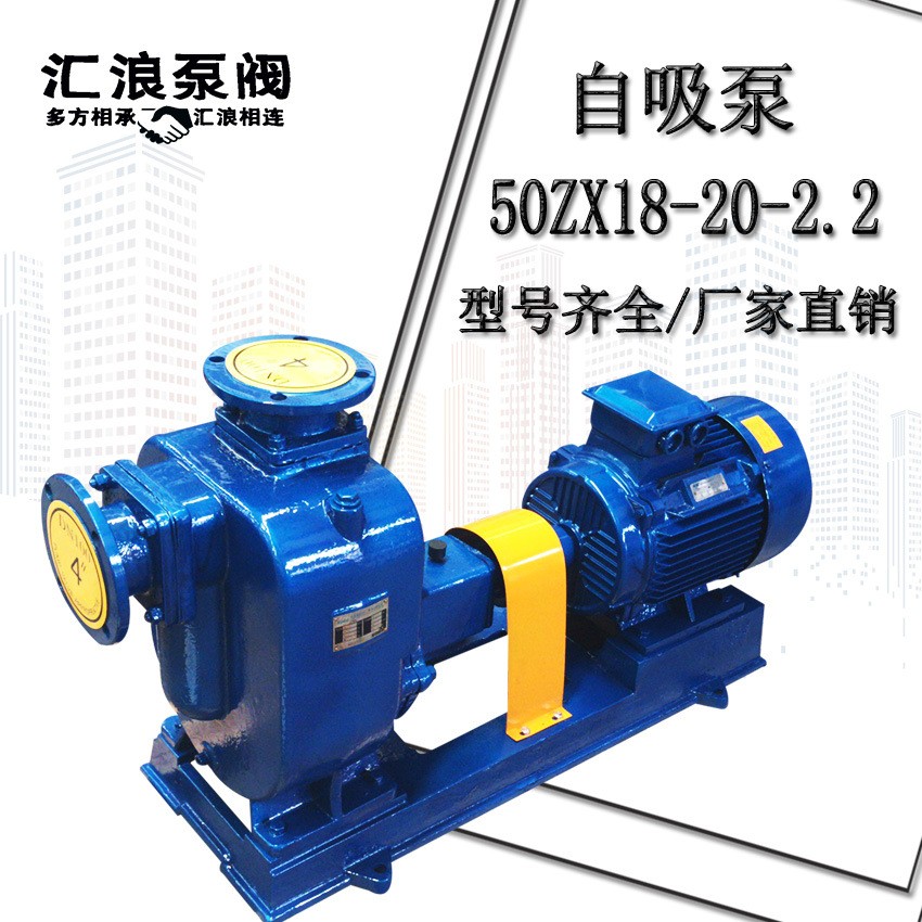 匯浪泵閥 ZW ZX 無(wú)堵塞污水泵 分體直連式自吸泵 50ZX18-20-2.2