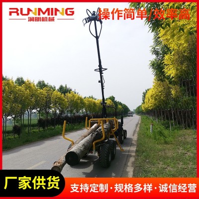 農(nóng)用3T拖車(chē)配抓木機(jī) 機(jī)械臂旋轉(zhuǎn)抓木機(jī)配自卸拖車(chē)木材批發(fā)