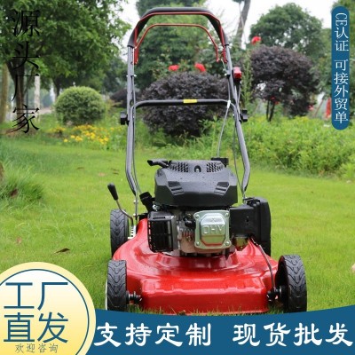 廠家直供四沖程手推草坪機(jī) 汽油款帶收草袋輪式割草機(jī) 農(nóng)場(chǎng)剪草機(jī)