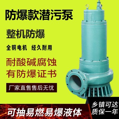 WQB防爆污水泵礦用化工廠加油站抽污水專用泵防爆潛污泵低價銷售