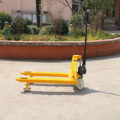 手動(dòng)液壓托盤(pán)搬運(yùn)車(chē)批發(fā)2噸3噸5噸裝卸叉車(chē)加長(zhǎng)托板地牛