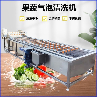 全自動氣泡清洗機(jī) 水果果蔬清洗設(shè)備 凈菜葉菜類辣椒蔬菜清洗機(jī)