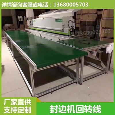 封邊機(jī)回轉(zhuǎn)線木板開料機(jī)平臺木板流水線包邊輸送機(jī)物流分揀輸送帶