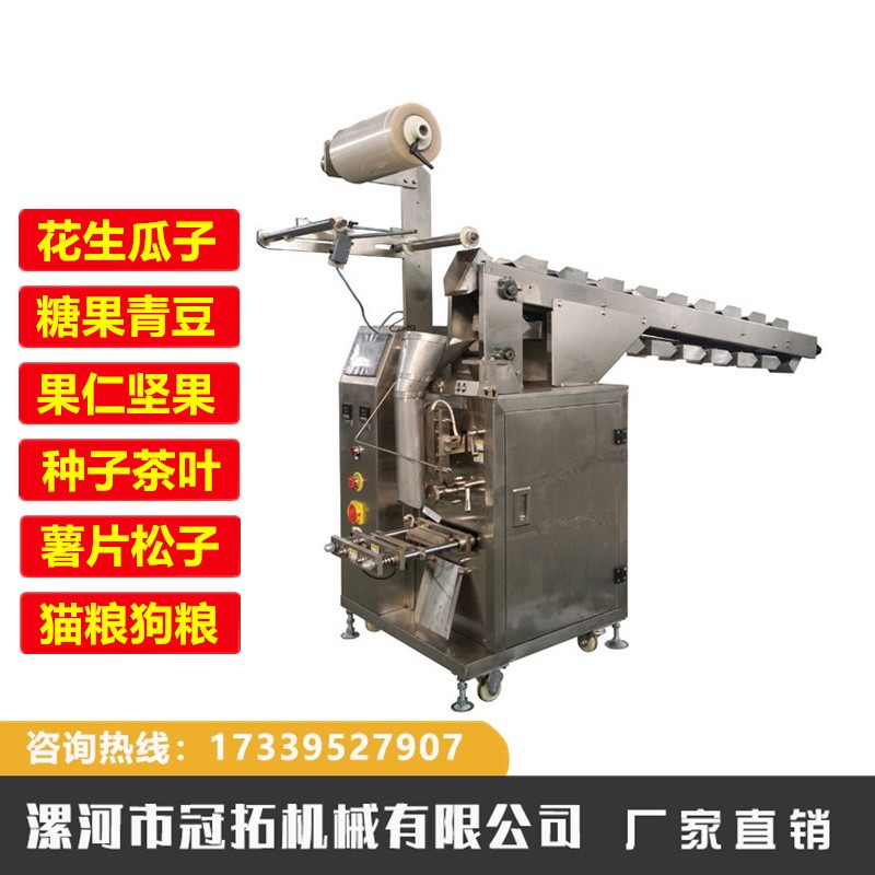 鏈斗式辣條辣片休閑食品背封自動立式包裝機(jī)全自動包裝設(shè)備