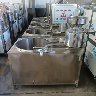 全自動(dòng)商用豆腐機(jī)價(jià)格 電加熱不銹鋼豆腐機(jī)磨煮漿快產(chǎn)量高