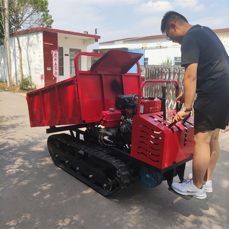 小型爬山虎 全地形農(nóng)用手扶式履帶運(yùn)輸車(chē)液壓自卸小型爬山王運(yùn)輸
