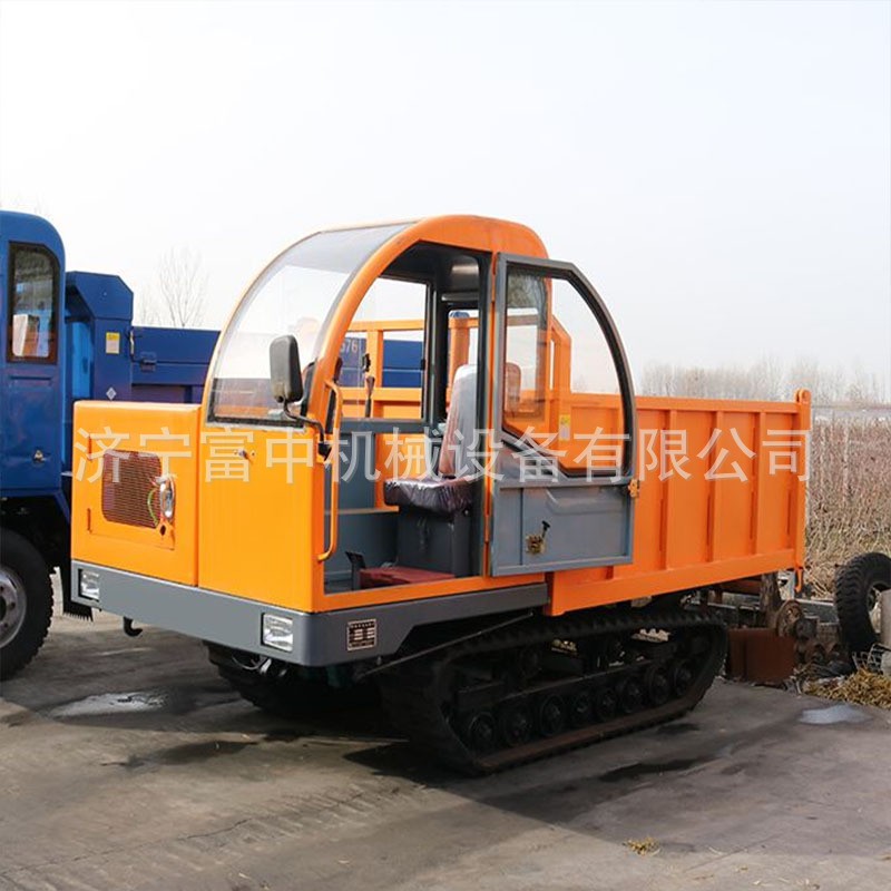 農(nóng)用履帶翻斗車渣土運輸履帶自卸車液壓自卸履帶底盤運輸車
