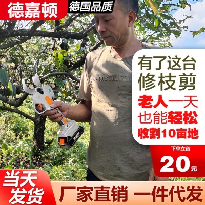 果園電動(dòng)剪刀果樹(shù)修枝剪充電式園林鋰電剪刀剪樹(shù)枝電剪子剪枝神器