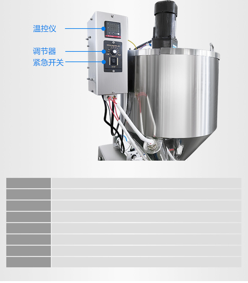 氣動帶攪拌加熱膏體醬類灌裝機(jī)辣椒醬老干媽灌裝機(jī)火鍋底料灌裝機(jī)