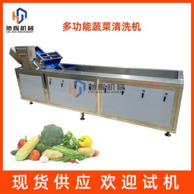 3.2米多功能洗菜機(jī) 氣泡臭氧自動果蔬清洗機(jī) 大型渦流洗菜機(jī)