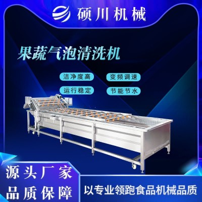 海帶絲裙帶菜氣泡清洗機醬菜咸菜脫鹽清洗機器櫻桃草莓清洗設(shè)備