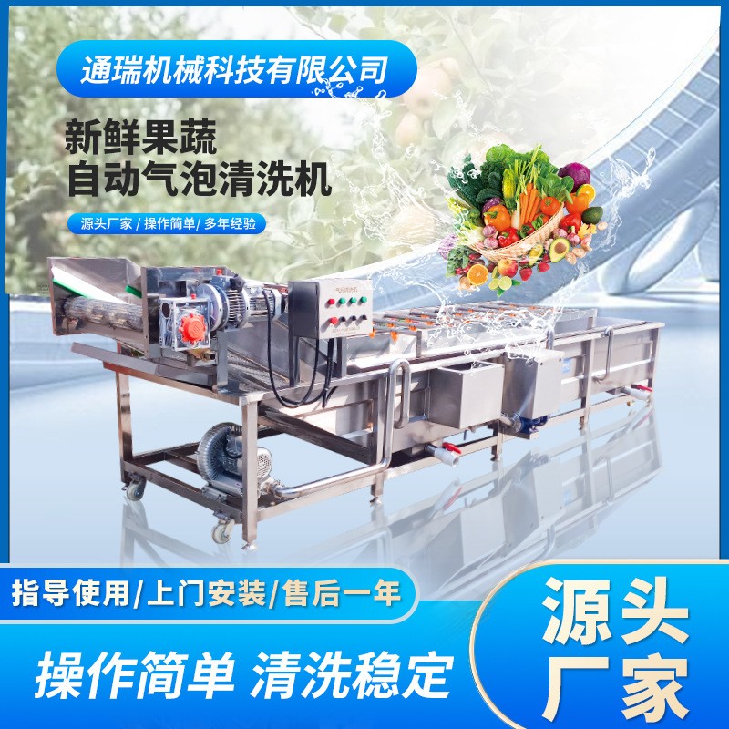 果蔬氣泡清洗機(jī)預(yù)制菜加工清洗設(shè)備快餐食堂凈菜處理設(shè)備廠家供應(yīng)