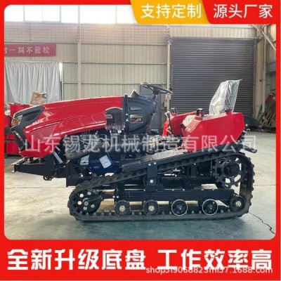多功能履帶旋耕機水旱兩用乘坐式微耕機農(nóng)用柴油拖拉機耕地機果園