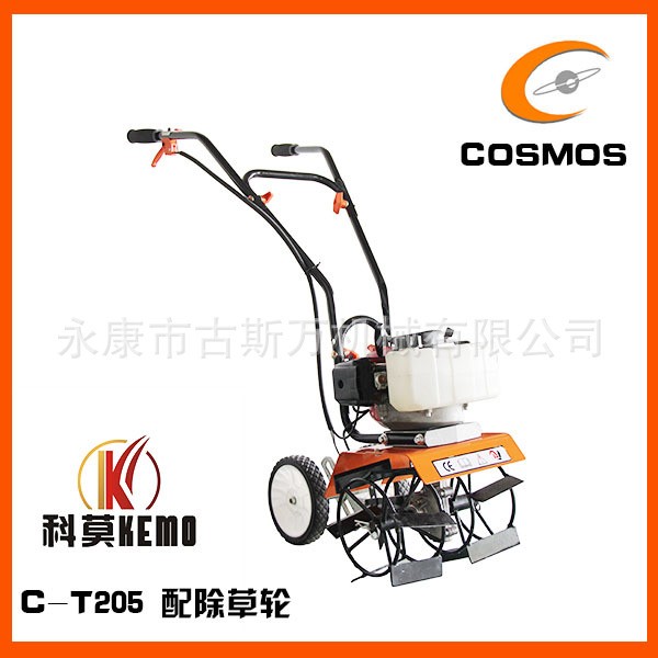 供應(yīng)2.2馬力汽油除草機小型微耕機農(nóng)用耕地翻土機配除草輪多功能
