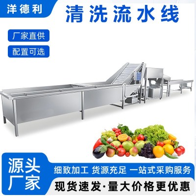 多功能果蔬氣泡清洗線(xiàn)果蔬深加工氣泡清洗機(jī)紫蘇葉清洗吹干流水線(xiàn)