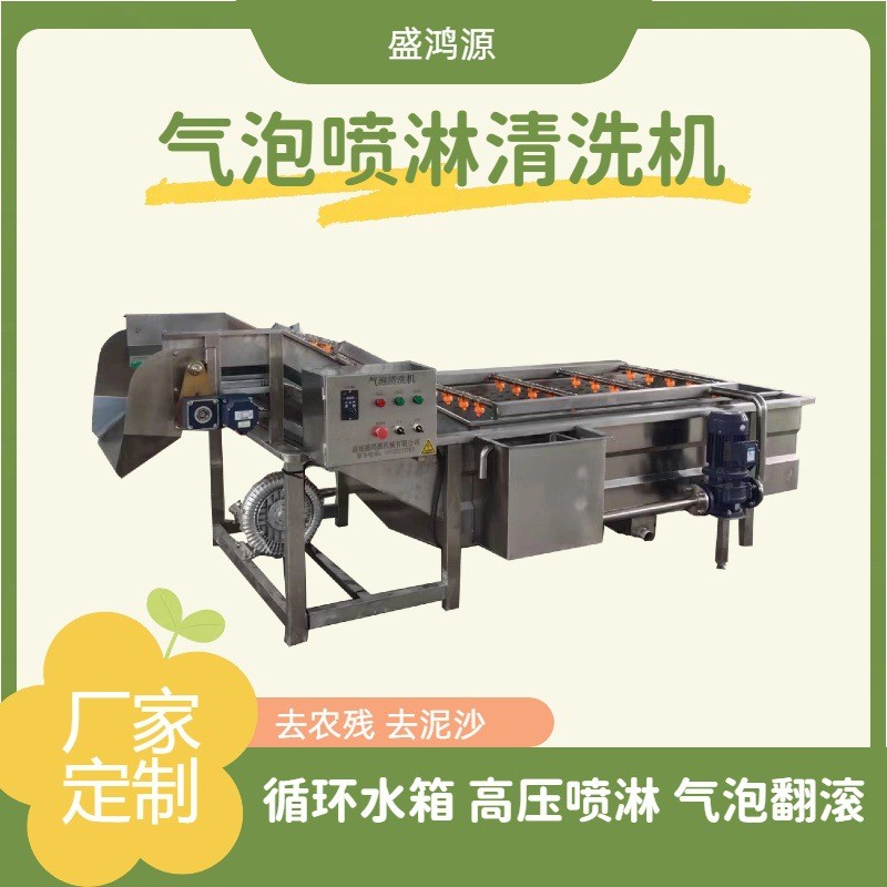商用果蔬氣泡清洗機(jī) 全自動(dòng)噴淋洗菜洗肉機(jī) 凈菜預(yù)制菜加工設(shè)備